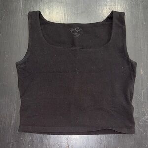 john galt for brandy melville black cropped tank top one size